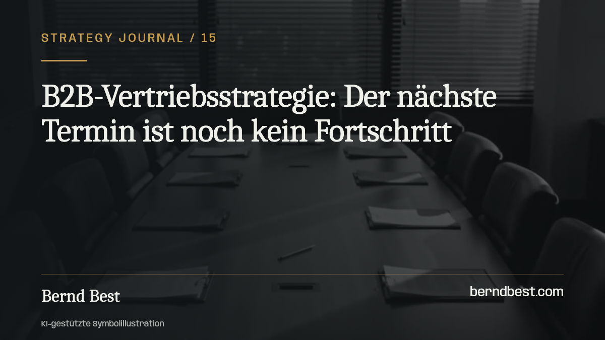 B2B-Vertriebsstrategie: Der nächste Termin ist noch kein Fortschritt