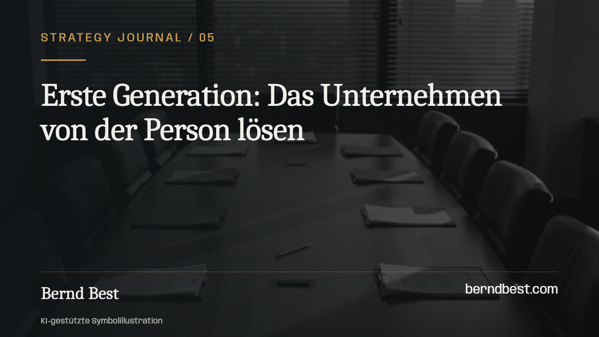 Erste Generation: Das Unternehmen von der Person lösen