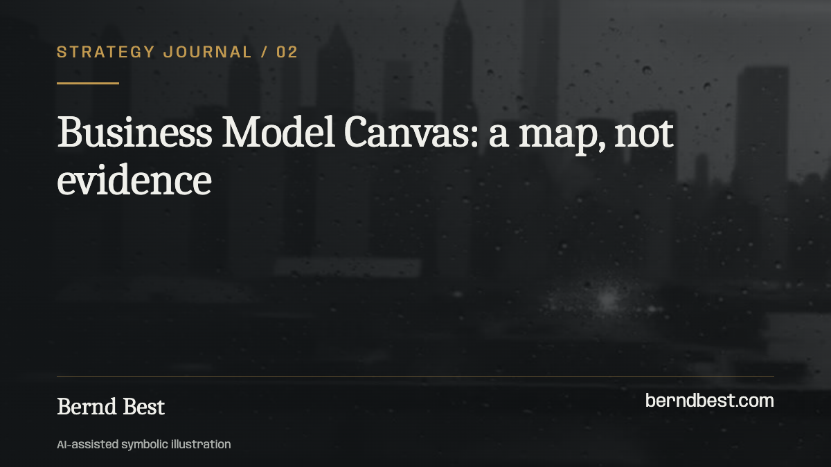Business Model Canvas: a map, not evidence