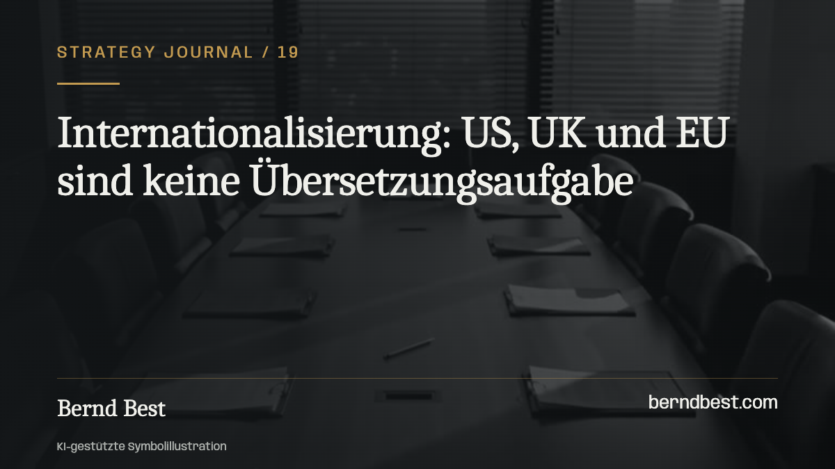 Internationalisierung: US, UK und EU sind keine Übersetzungsaufgabe