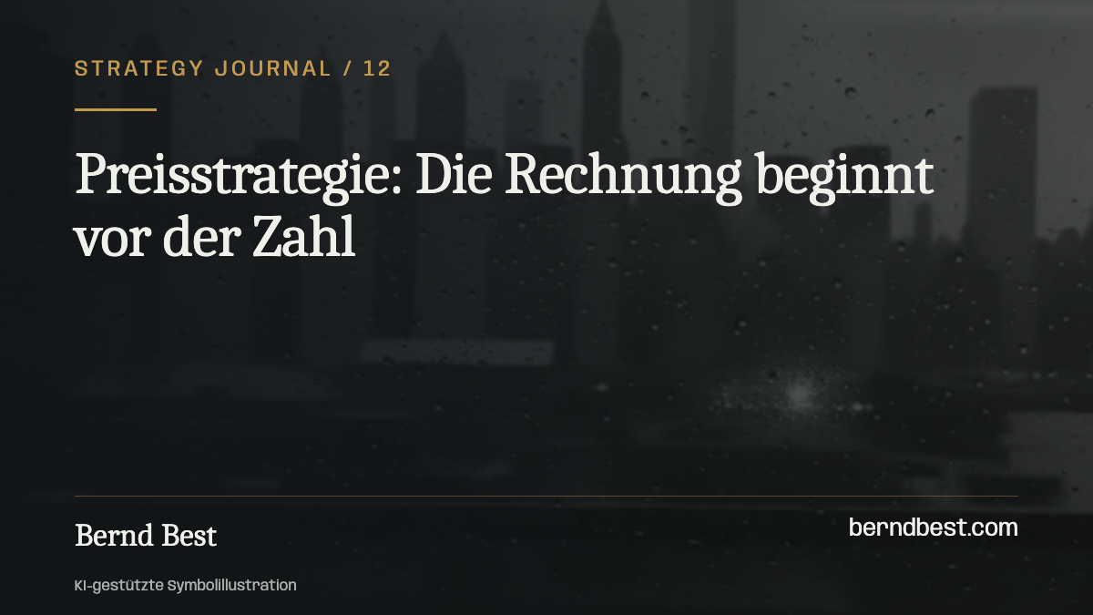 Preisstrategie: Die Rechnung beginnt vor der Zahl