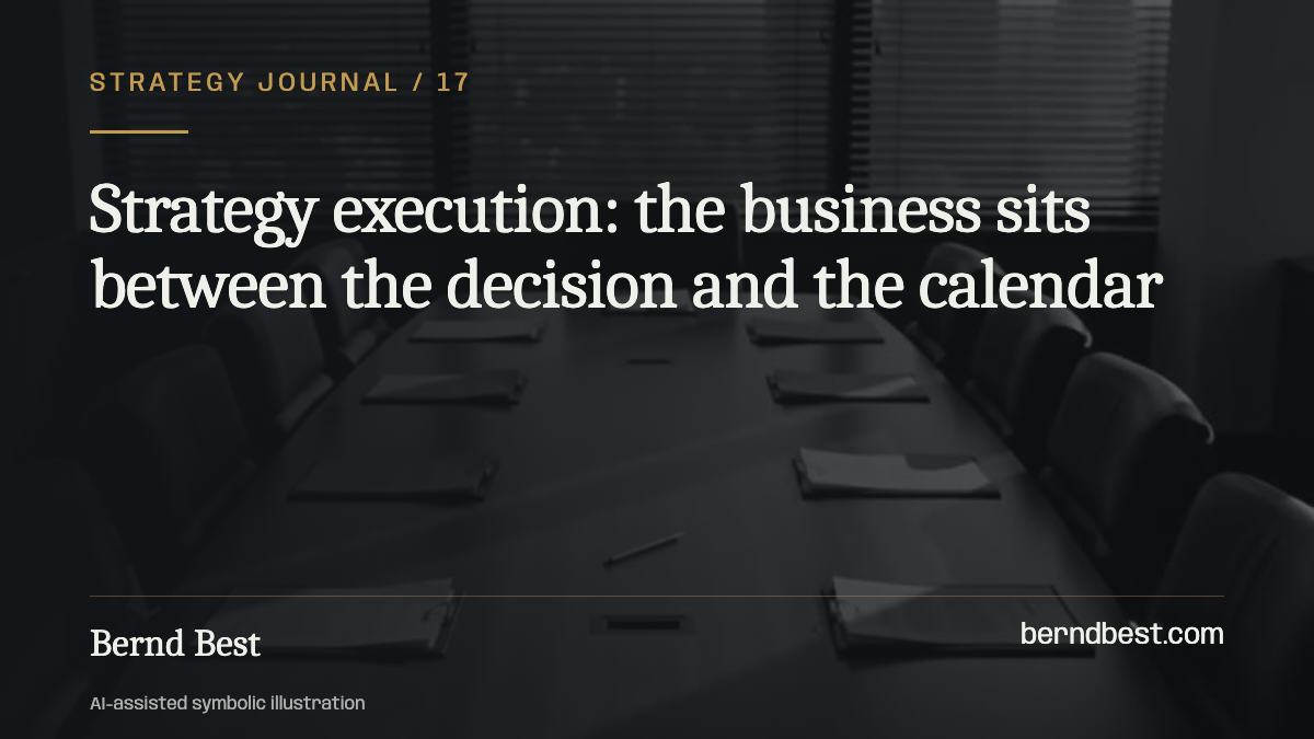Strategy execution: the business sits between the decision and the calendar