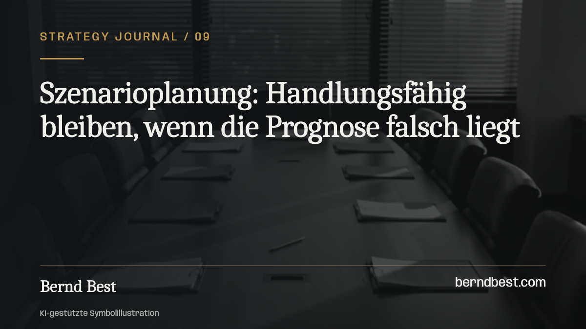 Szenarioplanung: Handlungsfähig bleiben, wenn die Prognose falsch liegt