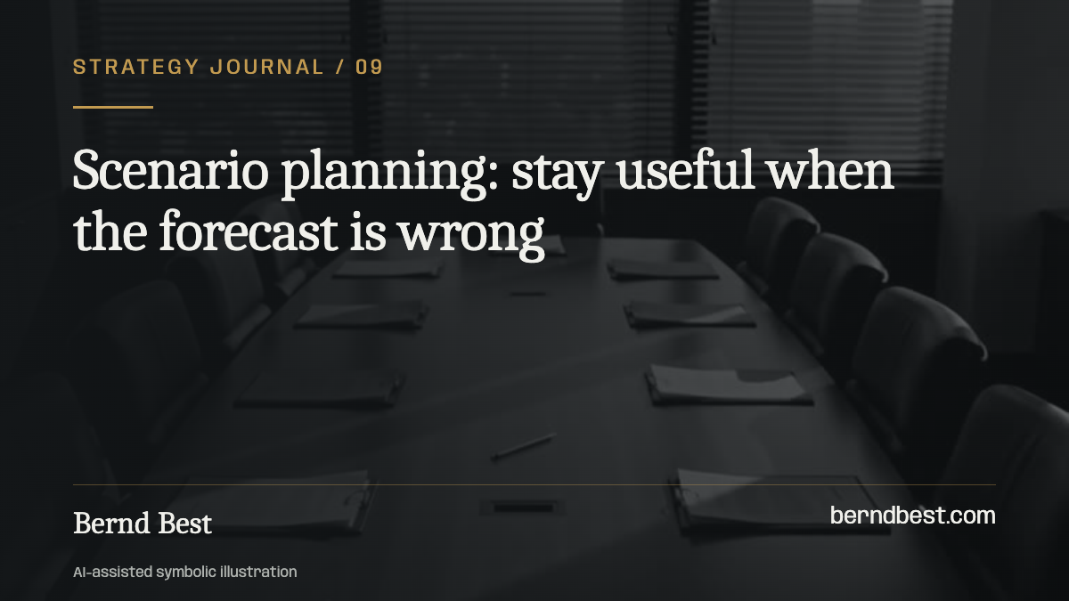 Scenario planning: stay useful when the forecast is wrong