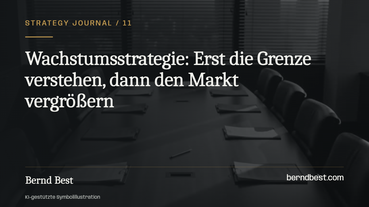 Wachstumsstrategie: Erst die Grenze verstehen, dann den Markt vergrößern